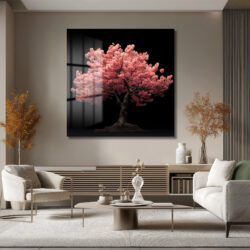 Büyüleyici Sakura Ağacı Cam Tablo - Japon Kiraz Çiçekleri Duvar Dekoru Büyüleyici Sakura Ağacı Cam Tablo - Japon Kiraz Çiçekleri