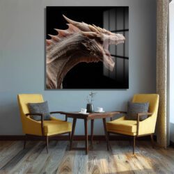 Destansı Ejderha Kükreyişi Cam Tablo - Fantastik Sanat Eseri Duvar Dekoru Destansı Ejderha Kükreyişi Cam Tablo - Fantastik Sanat Eseri