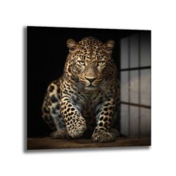 Leopar Gözleri: Vahşi Ruh Cam Tablo Duvar Dekoru Leopar Gözleri: Vahşi Ruh Cam Tablo