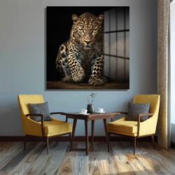 Leopar Gözleri: Vahşi Ruh Cam Tablo Duvar Dekoru Leopar Gözleri: Vahşi Ruh Cam Tablo