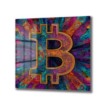 Enerjik Bitcoin Sanatı Cam Tablo - Kripto Dünyasının Canlı Yansıması - Glazella Enerjik Bitcoin Sanatı Cam Tablo - Kripto Dünyasının Canlı Yansıması - Glazella