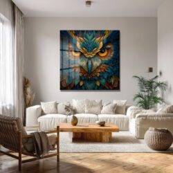 Büyüleyici Baykuş Gözleri Cam Tablo - Glazella Sanat Koleksiyonu Duvar Dekoru Büyüleyici Baykuş Gözleri Cam Tablo - Glazella Sanat Koleksiyonu