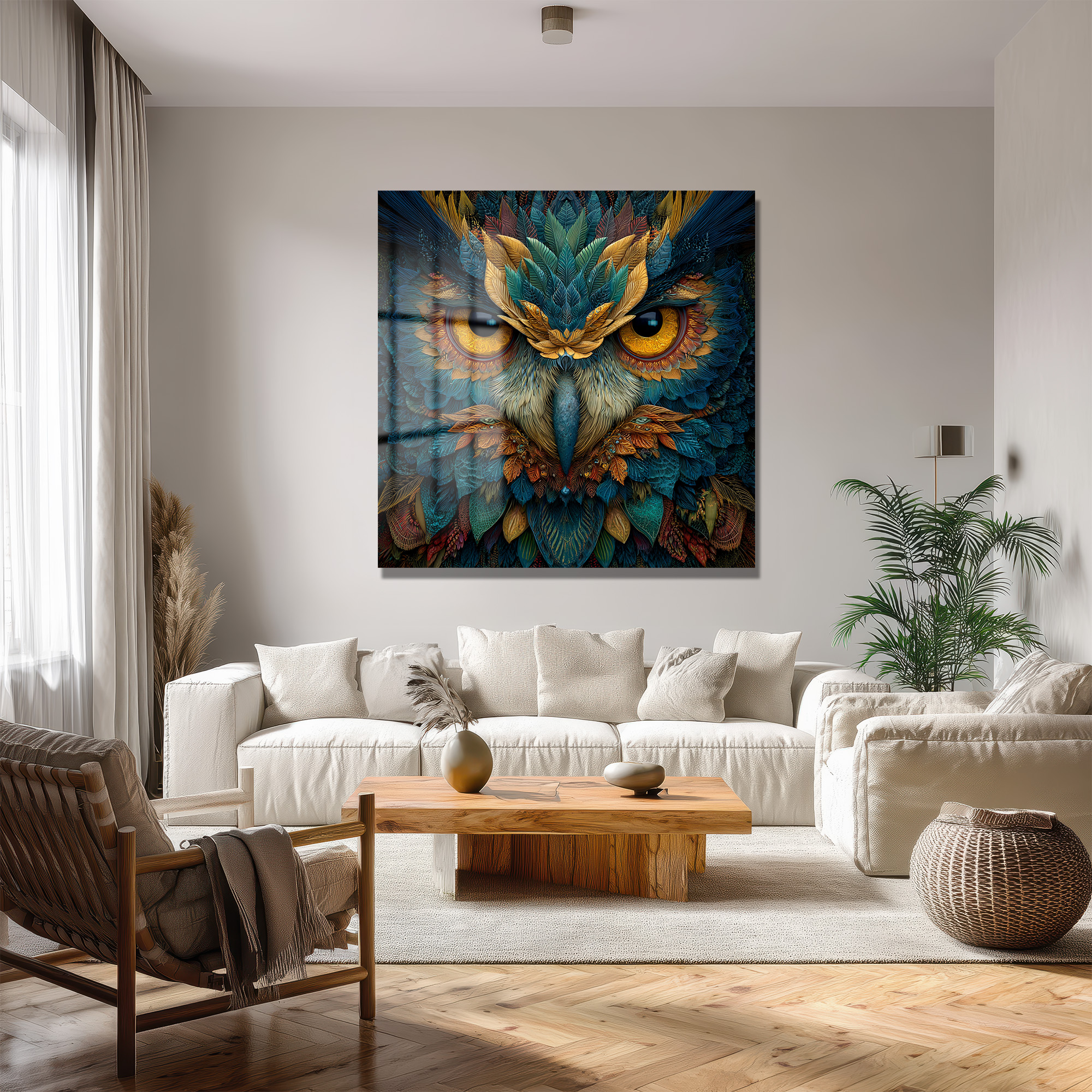 Büyüleyici Baykuş Gözleri Cam Tablo - Glazella Sanat Koleksiyonu Duvar Dekoru Büyüleyici Baykuş Gözleri Cam Tablo - Glazella Sanat Koleksiyonu