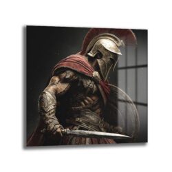 Spartan Savaşçısı Cam Tablo: Gücün ve Kararlılığın Sembolü Duvar Dekoru Spartan Savaşçısı Cam Tablo: Gücün ve Kararlılığın Sembolü