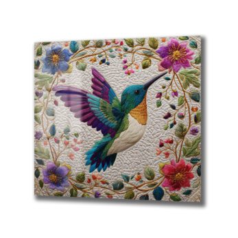 Büyüleyici Kolibri ve Çiçekler Temalı İşlemeli Cam Tablo - Glazella Büyüleyici Kolibri ve Çiçekler Temalı İşlemeli Cam Tablo - Glazella