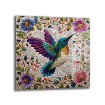 Büyüleyici Kolibri ve Çiçekler Temalı İşlemeli Cam Tablo - Glazella Büyüleyici Kolibri ve Çiçekler Temalı İşlemeli Cam Tablo - Glazella