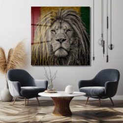 Rasta Aslan Kral Dreadlock Cam Tablo - Glazella Özel Tasarım Duvar Dekoru Rasta Aslan Kral Dreadlock Cam Tablo - Glazella Özel Tasarım