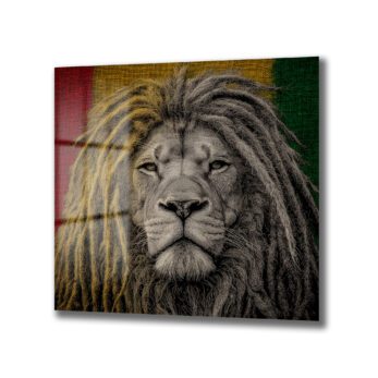 Rasta Aslan Kral Dreadlock Cam Tablo - Glazella Özel Tasarım - Glazella
