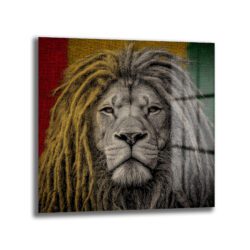 Rasta Aslan Kral Dreadlock Cam Tablo - Glazella Özel Tasarım Duvar Dekoru Rasta Aslan Kral Dreadlock Cam Tablo - Glazella Özel Tasarım