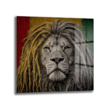 Rasta Aslan Kral Dreadlock Cam Tablo - Glazella Özel Tasarım - Glazella