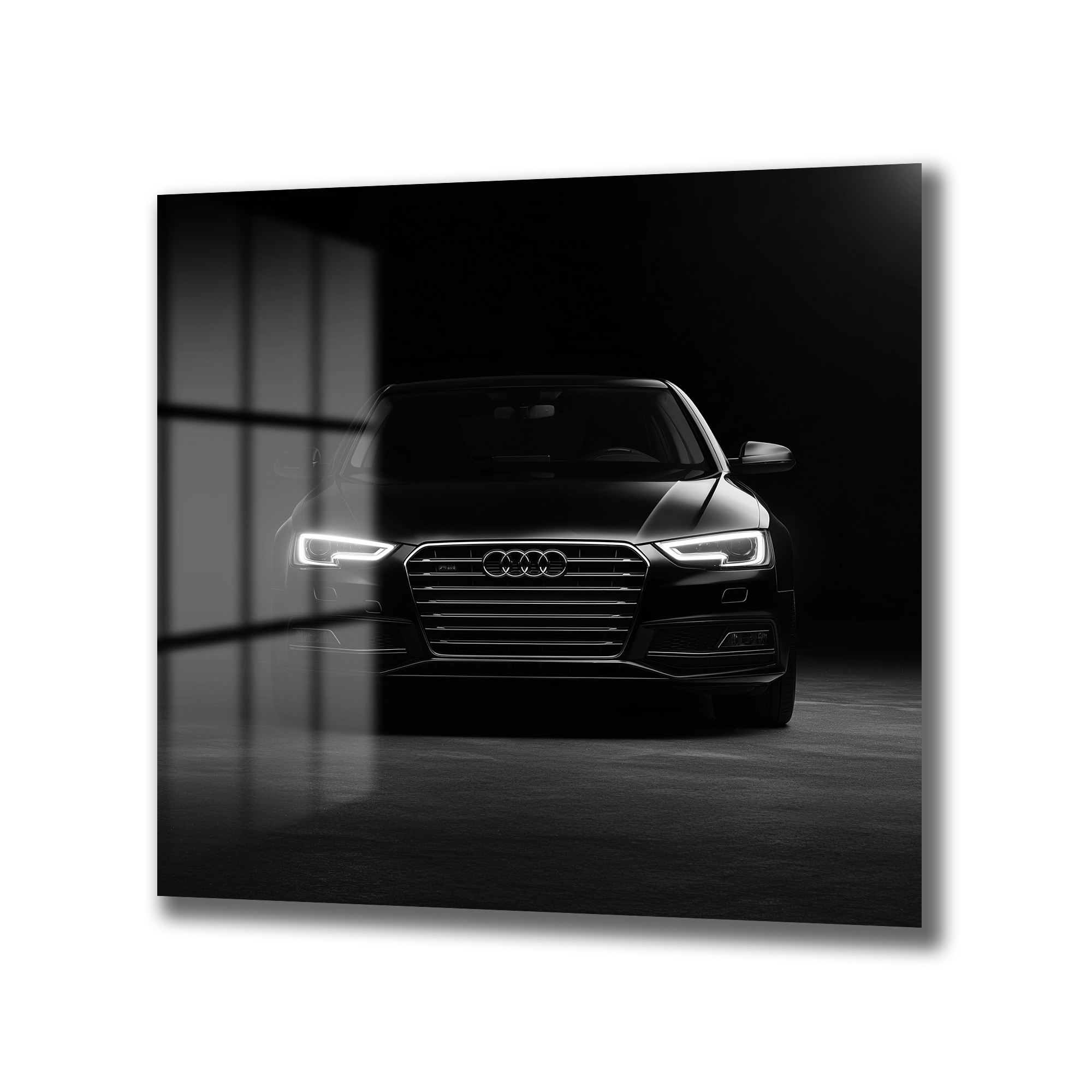 Lüks Siyah Audi Otomobil Cam Tablo – Modern Sanat Duvar Dekoru Duvar Dekoru Lüks Siyah Audi Otomobil Cam Tablo – Modern Sanat Duvar Dekoru
