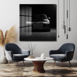 Lüks Siyah Audi Otomobil Cam Tablo – Modern Sanat Duvar Dekoru Duvar Dekoru Lüks Siyah Audi Otomobil Cam Tablo – Modern Sanat Duvar Dekoru