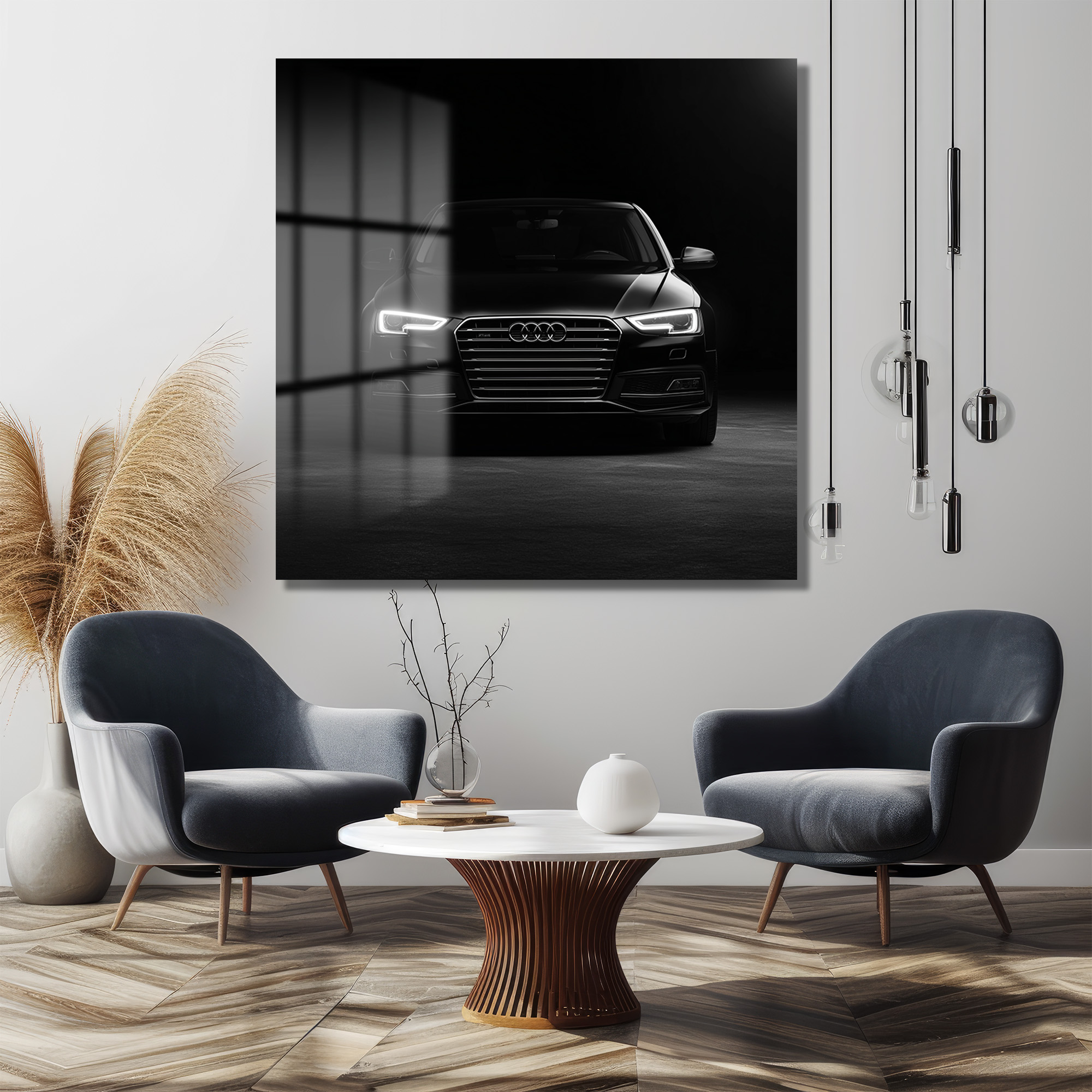 Lüks Siyah Audi Otomobil Cam Tablo – Modern Sanat Duvar Dekoru Duvar Dekoru Lüks Siyah Audi Otomobil Cam Tablo – Modern Sanat Duvar Dekoru