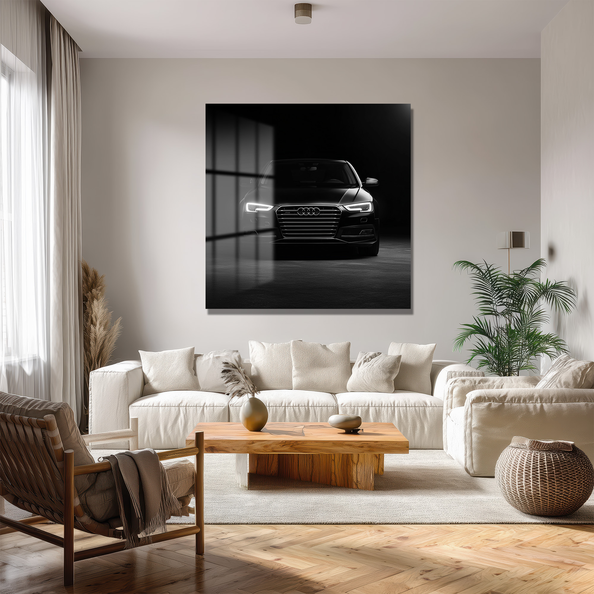 Lüks Siyah Audi Otomobil Cam Tablo – Modern Sanat Duvar Dekoru Duvar Dekoru Lüks Siyah Audi Otomobil Cam Tablo – Modern Sanat Duvar Dekoru