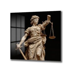 Adalet Tanrıçası Themis Heykeli Cam Tablo - Glazella Adalet Tanrıçası Themis Heykeli Cam Tablo - Glazella