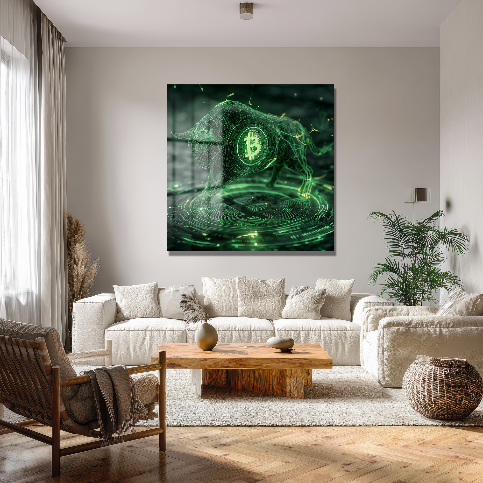 Bitcoin Boğa Koşusu Dijital Sanat Cam Tablo - Kripto Enerjisi - Glazella Bitcoin Boğa Koşusu Dijital Sanat Cam Tablo - Kripto Enerjisi - Glazella
