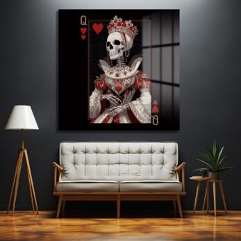 Kupa Kızı İskelet Kraliyet Cam Tablo - Gotik Sanat Dokunuşu - Glazella Kupa Kızı İskelet Kraliyet Cam Tablo - Gotik Sanat Dokunuşu - Glazella