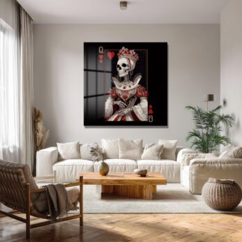 Kupa Kızı İskelet Kraliyet Cam Tablo - Gotik Sanat Dokunuşu - Glazella Kupa Kızı İskelet Kraliyet Cam Tablo - Gotik Sanat Dokunuşu - Glazella