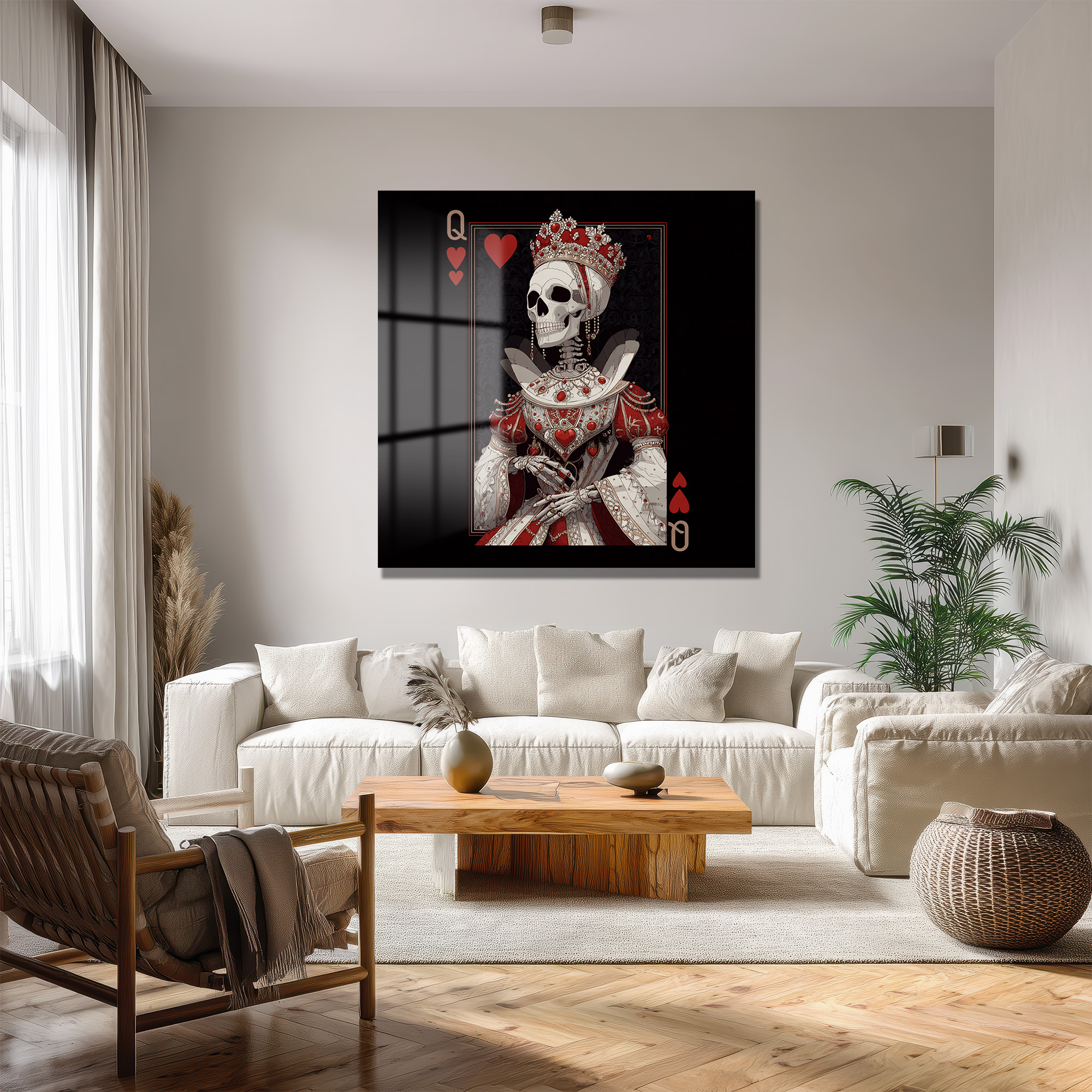Kupa Kızı İskelet Kraliyet Cam Tablo - Gotik Sanat Dokunuşu - Glazella Kupa Kızı İskelet Kraliyet Cam Tablo - Gotik Sanat Dokunuşu - Glazella