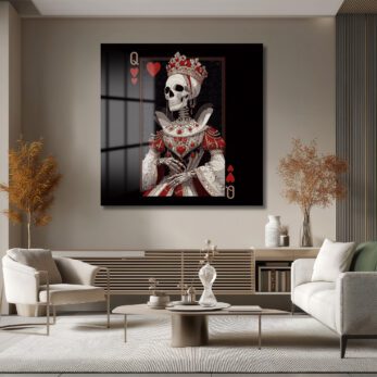 Kupa Kızı İskelet Kraliyet Cam Tablo - Gotik Sanat Dokunuşu - Glazella Kupa Kızı İskelet Kraliyet Cam Tablo - Gotik Sanat Dokunuşu - Glazella