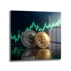 Bitcoin Ethereum Kripto Para Borsası Modern Cam Tablo Duvar Dekoru Bitcoin Ethereum Kripto Para Borsası Modern Cam Tablo