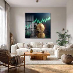 Bitcoin Ethereum Kripto Para Borsası Modern Cam Tablo Duvar Dekoru Bitcoin Ethereum Kripto Para Borsası Modern Cam Tablo