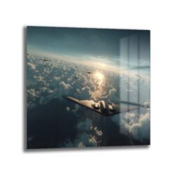 Ufukta Güç: B-2 Stealth Bombardıman Filosu Cam Tablo Duvar Dekoru Ufukta Güç: B-2 Stealth Bombardıman Filosu Cam Tablo