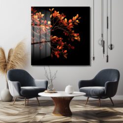 Sonbahar Esintisi: Canlı Yapraklar Modern Cam Tablo Duvar Dekoru Sonbahar Esintisi: Canlı Yapraklar Modern Cam Tablo