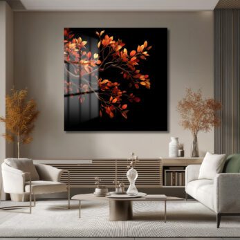 Sonbahar Esintisi: Canlı Yapraklar Modern Cam Tablo - Glazella Sonbahar Esintisi: Canlı Yapraklar Modern Cam Tablo - Glazella