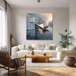 Göklerin Hakimi F-35 Jet Uçağı Cam Tablo Duvar Dekoru Göklerin Hakimi F-35 Jet Uçağı Cam Tablo