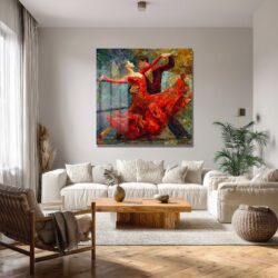 Tutkulu Dans Mozaik Sanat Cam Tablo Duvar Dekoru Tutkulu Dans Mozaik Sanat Cam Tablo