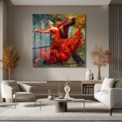 Tutkulu Dans Mozaik Sanat Cam Tablo Duvar Dekoru Tutkulu Dans Mozaik Sanat Cam Tablo