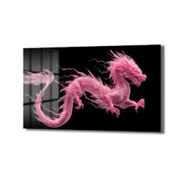 Pembe Ejderha Enerjisi Cam Tablo - Glazella