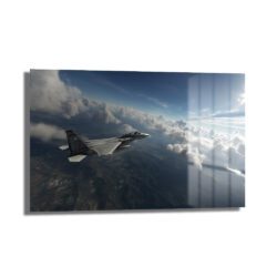 Gökyüzünde Süzülen F-15 Kartal Cam Tablo Duvar Dekoru Gökyüzünde Süzülen F-15 Kartal Cam Tablo