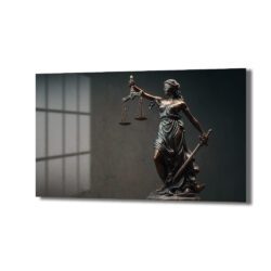 Adalet Tanrıçası Themis Cam Tablo - Hukukun Gücü Sanatla Buluşuyor - Glazella