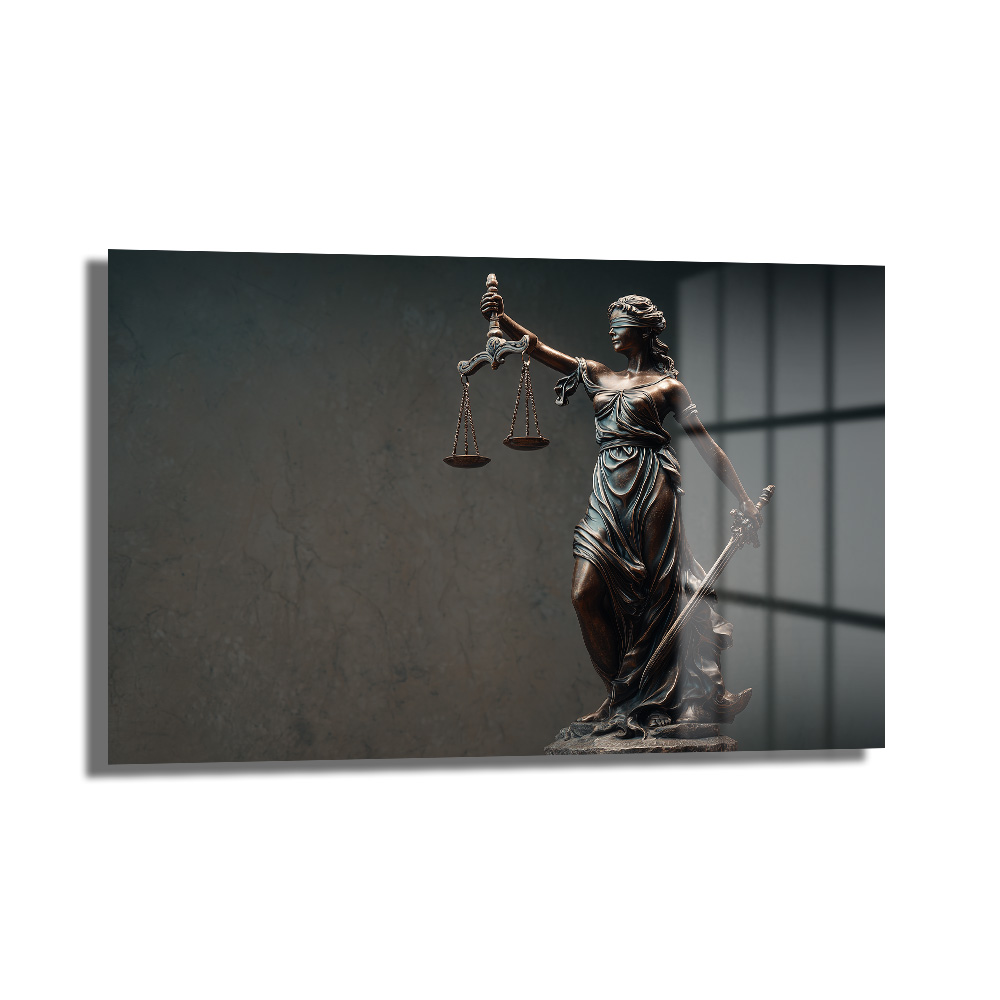Adalet Tanrıçası Themis Cam Tablo - Hukukun Gücü Sanatla Buluşuyor Duvar Dekoru Adalet Tanrıçası Themis Cam Tablo - Hukukun Gücü Sanatla Buluşuyor
