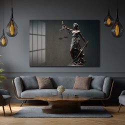 Adalet Tanrıçası Themis Cam Tablo - Hukukun Gücü Sanatla Buluşuyor Duvar Dekoru Adalet Tanrıçası Themis Cam Tablo - Hukukun Gücü Sanatla Buluşuyor