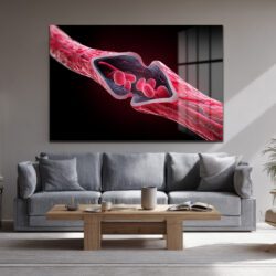 Dinamik Damar Akışı Cam Tablo Duvar Dekoru Dinamik Damar Akışı Cam Tablo