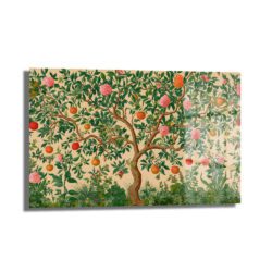 William Morris Esintili Meyve Ağacı ve Güller Tasarımlı Lüks Cam Tablo Duvar Dekoru William Morris Esintili Meyve Ağacı ve Güller Tasarımlı Lüks Cam Tablo