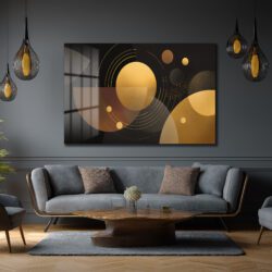 Altın Işıltılı Geometrik Soyut Cam Tablo | Modern Duvar Dekoru Duvar Dekoru Altın Işıltılı Geometrik Soyut Cam Tablo | Modern Duvar Dekoru