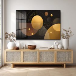 Altın Işıltılı Geometrik Soyut Cam Tablo | Modern Duvar Dekoru Duvar Dekoru Altın Işıltılı Geometrik Soyut Cam Tablo | Modern Duvar Dekoru