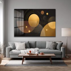 Altın Işıltılı Geometrik Soyut Cam Tablo | Modern Duvar Dekoru Duvar Dekoru Altın Işıltılı Geometrik Soyut Cam Tablo | Modern Duvar Dekoru