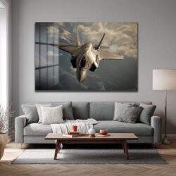F-35 Hayalet Uçak Cam Tablo: Gökyüzünün Hükmedeni Duvar Dekoru F-35 Hayalet Uçak Cam Tablo: Gökyüzünün Hükmedeni