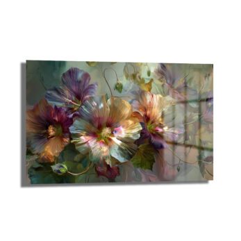 Rüya Gibi Pastel Çiçekler Cam Tablo | Modern Floral Sanat - Glazella Rüya Gibi Pastel Çiçekler Cam Tablo | Modern Floral Sanat - Glazella