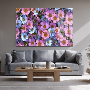 Pastel Rüyası Çiçekler Cam Tablo - Canlı Renklerle Duvar Sanatı - Glazella Pastel Rüyası Çiçekler Cam Tablo - Canlı Renklerle Duvar Sanatı - Glazella