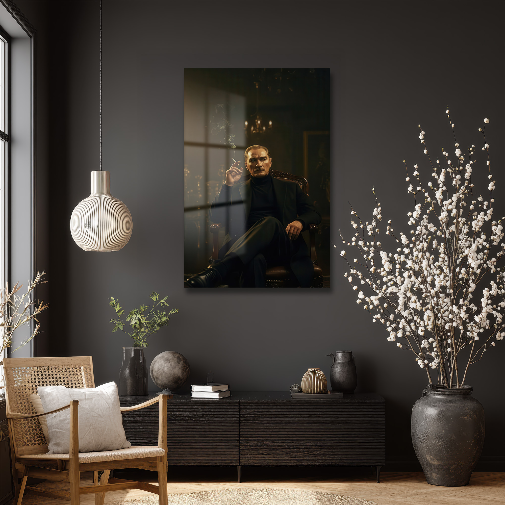 Atatürk'ün Zamansız Ruhundan İlhamla Modern Cam Tablo - Glazella Atatürk'ün Zamansız Ruhundan İlhamla Modern Cam Tablo - Glazella