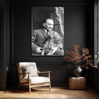 Atatürk ve Köpeği Foks Cam Tablo | Tarihi Bir Bakış - Glazella Atatürk ve Köpeği Foks Cam Tablo | Tarihi Bir Bakış - Glazella