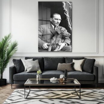 Atatürk ve Köpeği Foks Cam Tablo | Tarihi Bir Bakış - Glazella Atatürk ve Köpeği Foks Cam Tablo | Tarihi Bir Bakış - Glazella