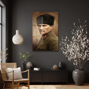Mustafa Kemal Atatürk'ün Bakışları Cam Tablo - Glazella Mustafa Kemal Atatürk'ün Bakışları Cam Tablo - Glazella