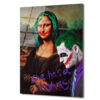 Mona Lisa ve Joker Temalı Asi Ruh Pop Art Cam Tablo Duvar Dekoru Mona Lisa ve Joker Temalı Asi Ruh Pop Art Cam Tablo